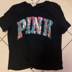 pink crop top, ties in the front